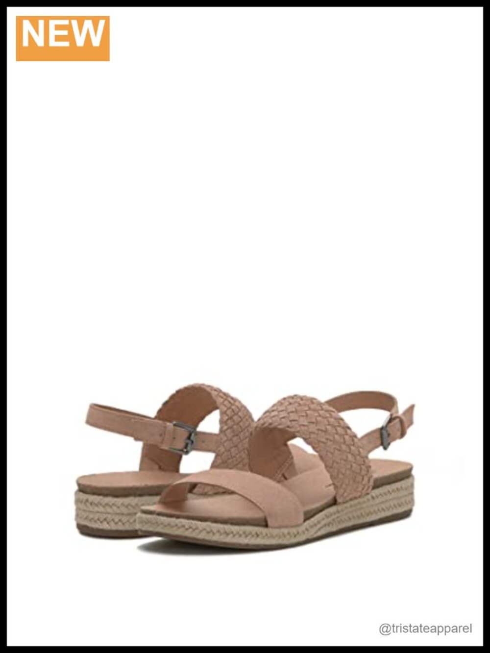 Platform Slingback Sandal with Leather and Buckle Closure